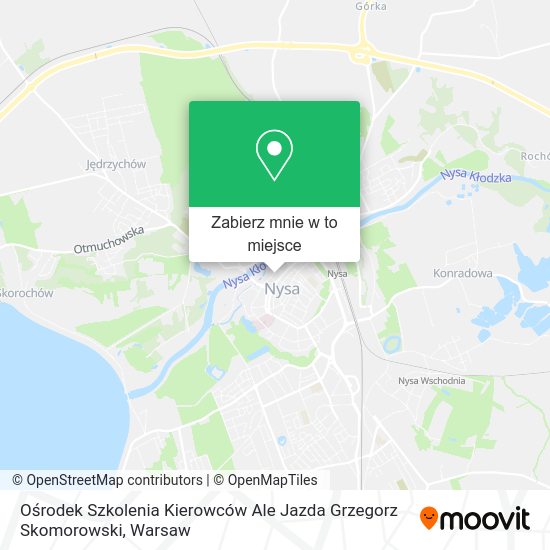 Mapa Ośrodek Szkolenia Kierowców Ale Jazda Grzegorz Skomorowski