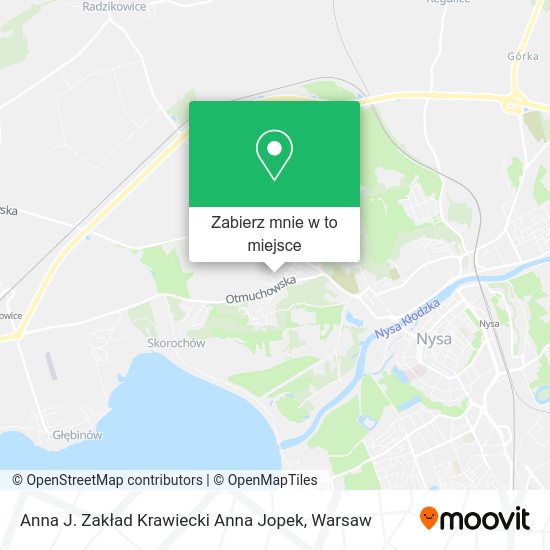 Mapa Anna J. Zakład Krawiecki Anna Jopek