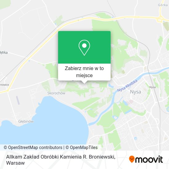 Mapa Allkam Zakład Obróbki Kamienia R. Broniewski