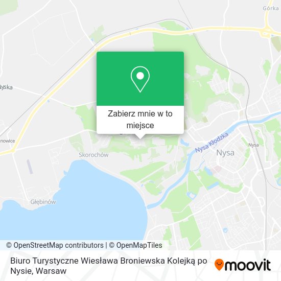 Mapa Biuro Turystyczne Wiesława Broniewska Kolejką po Nysie