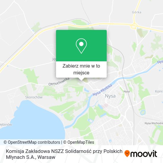 Mapa Komisja Zakładowa NSZZ Solidarność przy Polskich Młynach S.A.