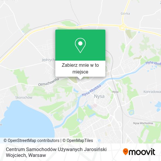 Mapa Centrum Samochodów Używanych Jarosiński Wojciech