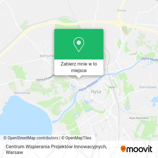 Mapa Centrum Wspierania Projektów Innowacyjnych