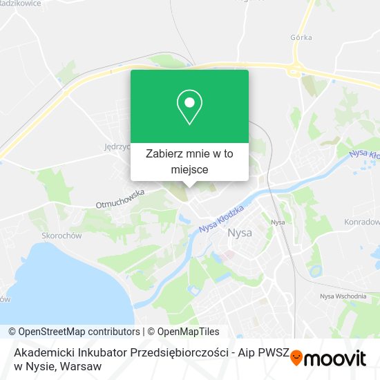 Mapa Akademicki Inkubator Przedsiębiorczości - Aip PWSZ w Nysie