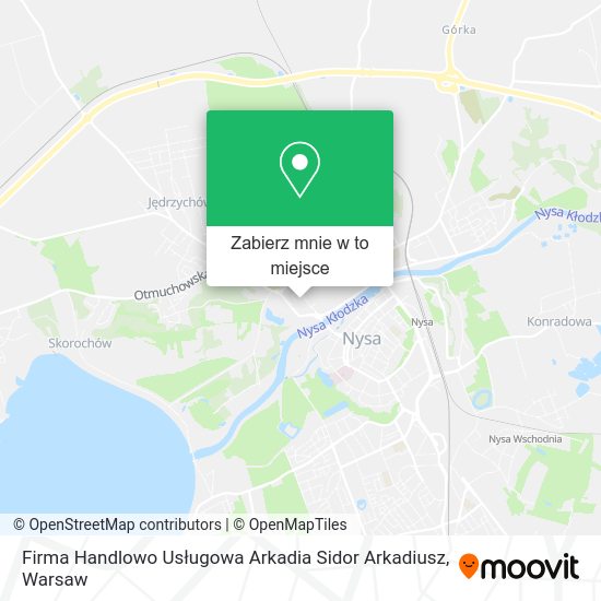 Mapa Firma Handlowo Usługowa Arkadia Sidor Arkadiusz