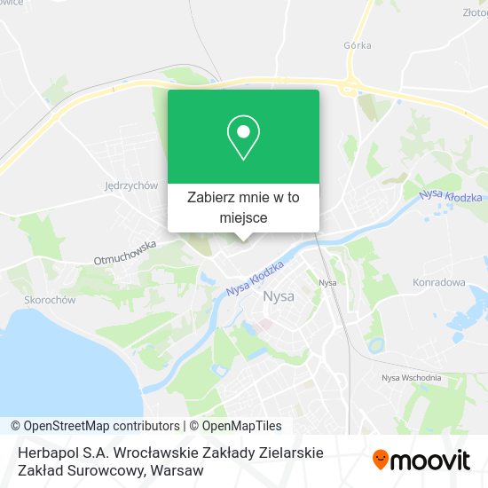 Mapa Herbapol S.A. Wrocławskie Zakłady Zielarskie Zakład Surowcowy