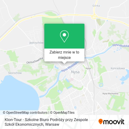 Mapa Klon-Tour - Szkolne Biuro Podróży przy Zespole Szkół Ekonomicznych