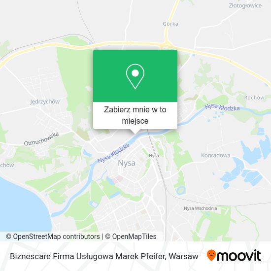 Mapa Biznescare Firma Usługowa Marek Pfeifer