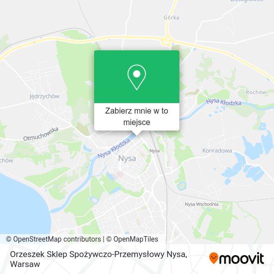 Mapa Orzeszek Sklep Spożywczo-Przemysłowy Nysa