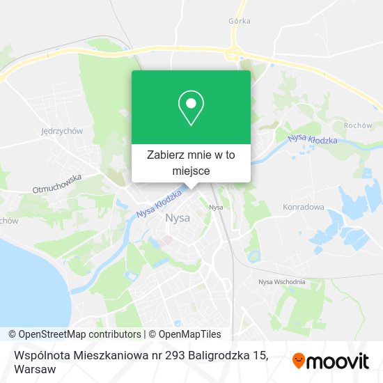 Mapa Wspólnota Mieszkaniowa nr 293 Baligrodzka 15