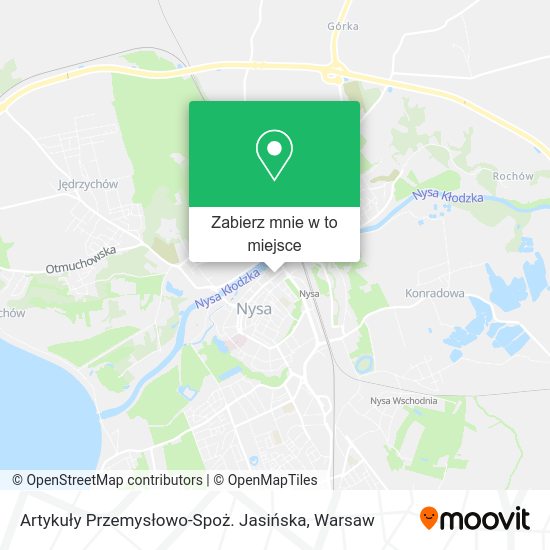 Mapa Artykuły Przemysłowo-Spoż. Jasińska