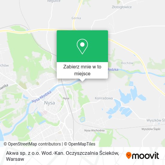 Mapa Akwa sp. z o.o. Wod.-Kan. Oczyszczalnia Ścieków