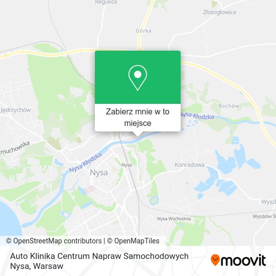 Mapa Auto Klinika Centrum Napraw Samochodowych Nysa