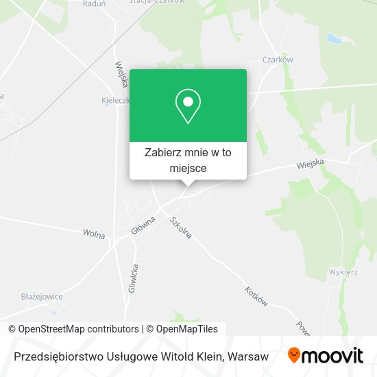 Mapa Przedsiębiorstwo Usługowe Witold Klein