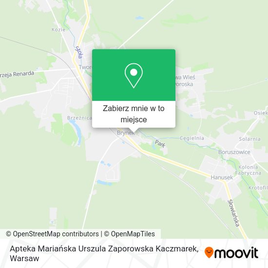 Mapa Apteka Mariańska Urszula Zaporowska Kaczmarek