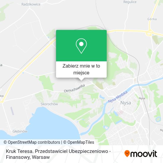 Mapa Kruk Teresa. Przedstawiciel Ubezpieczeniowo - Finansowy