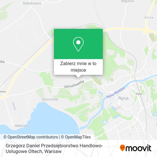 Mapa Grzegorz Daniel Przedsiębiorstwo Handlowo-Usługowe Oltech