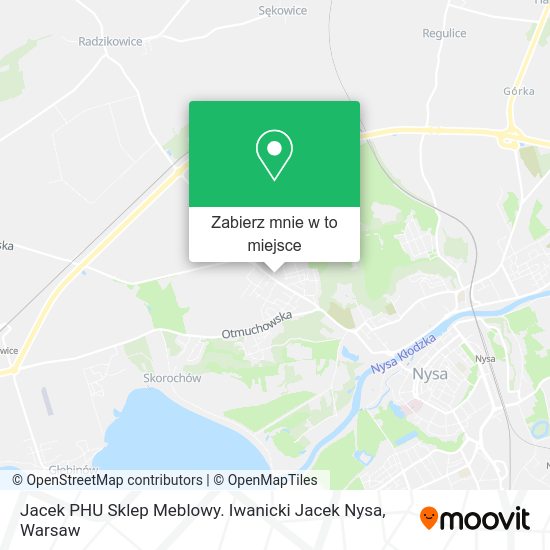 Mapa Jacek PHU Sklep Meblowy. Iwanicki Jacek Nysa