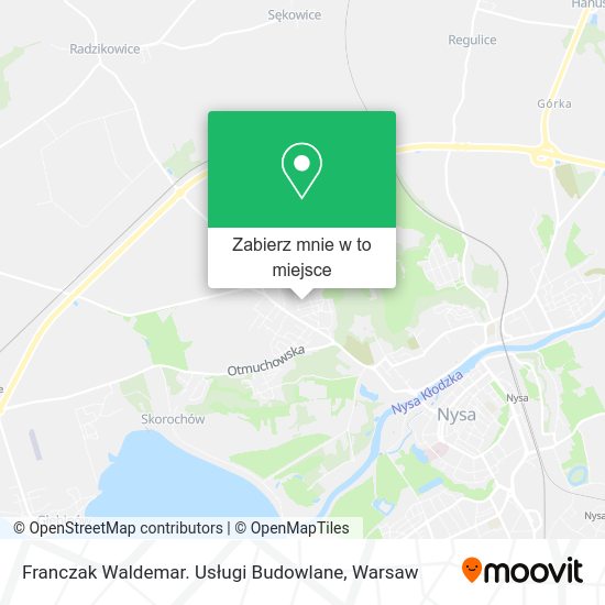 Mapa Franczak Waldemar. Usługi Budowlane