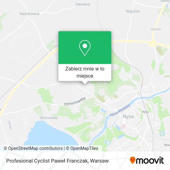 Mapa Profesional Cyclist Paweł Franczak