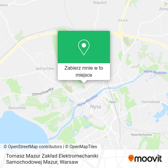 Mapa Tomasz Mazur Zakład Elektromechaniki Samochodowej Mazur