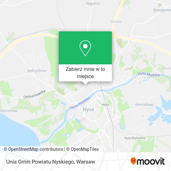 Mapa Unia Gmin Powiatu Nyskiego