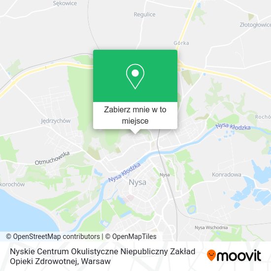 Mapa Nyskie Centrum Okulistyczne Niepubliczny Zakład Opieki Zdrowotnej