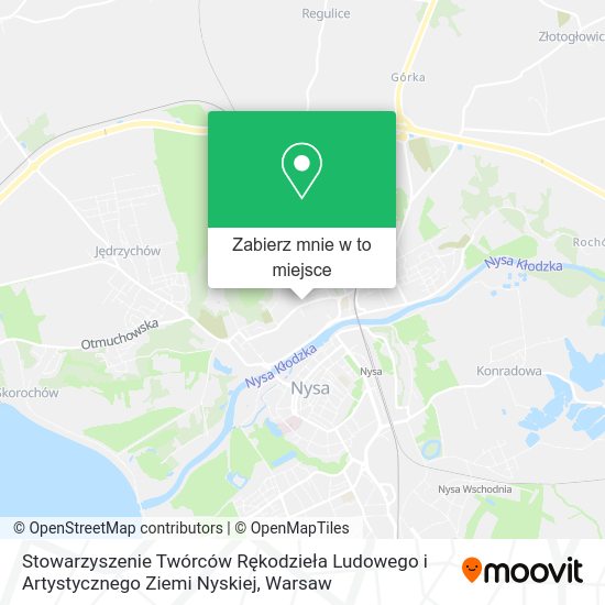 Mapa Stowarzyszenie Twórców Rękodzieła Ludowego i Artystycznego Ziemi Nyskiej