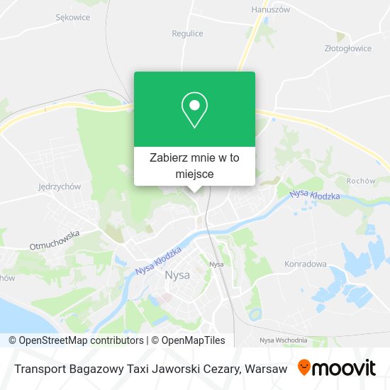 Mapa Transport Bagazowy Taxi Jaworski Cezary