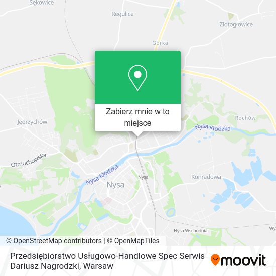 Mapa Przedsiębiorstwo Usługowo-Handlowe Spec Serwis Dariusz Nagrodzki