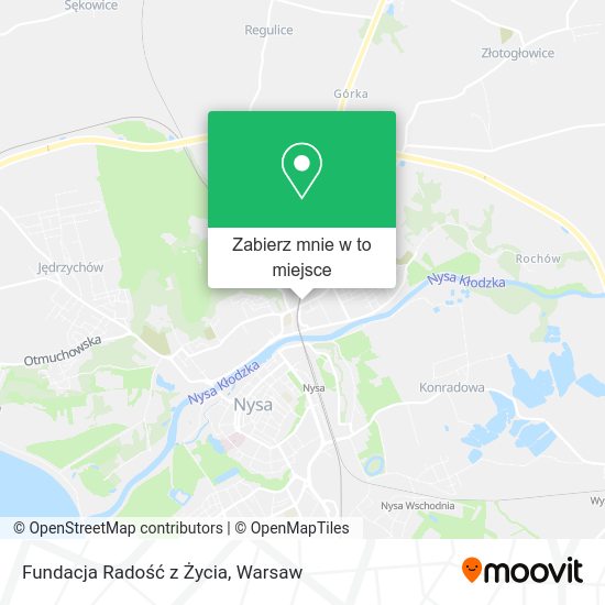 Mapa Fundacja Radość z Życia