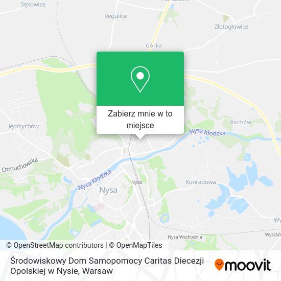 Mapa Środowiskowy Dom Samopomocy Caritas Diecezji Opolskiej w Nysie