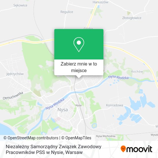 Mapa Niezależny Samorządny Związek Zawodowy Pracowników PSS w Nysie