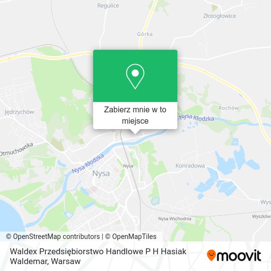 Mapa Waldex Przedsiębiorstwo Handlowe P H Hasiak Waldemar