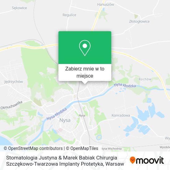 Mapa Stomatologia Justyna & Marek Babiak Chirurgia Szczękowo-Twarzowa Implanty Protetyka