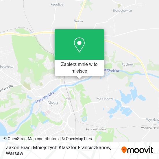 Mapa Zakon Braci Mniejszych Klasztor Franciszkanów