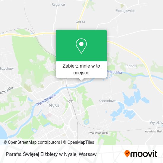 Mapa Parafia Świętej Elżbiety w Nysie