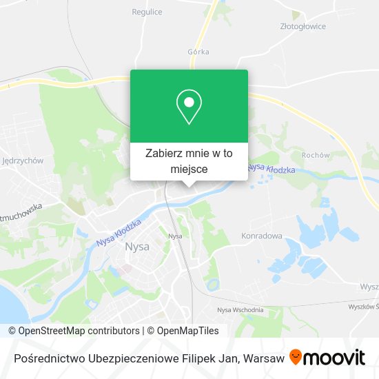 Mapa Pośrednictwo Ubezpieczeniowe Filipek Jan