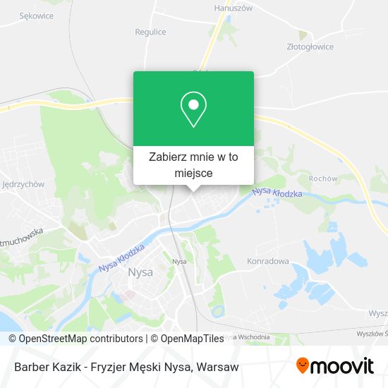 Mapa Barber Kazik - Fryzjer Męski Nysa