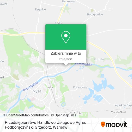 Mapa Przedsiębiorstwo Handlowo Usługowe Agres Podborączyński Grzegorz