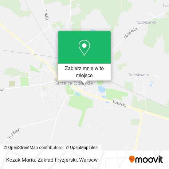 Mapa Kozak Maria. Zakład Fryzjerski