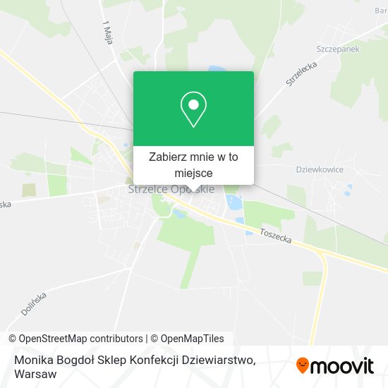 Mapa Monika Bogdoł Sklep Konfekcji Dziewiarstwo