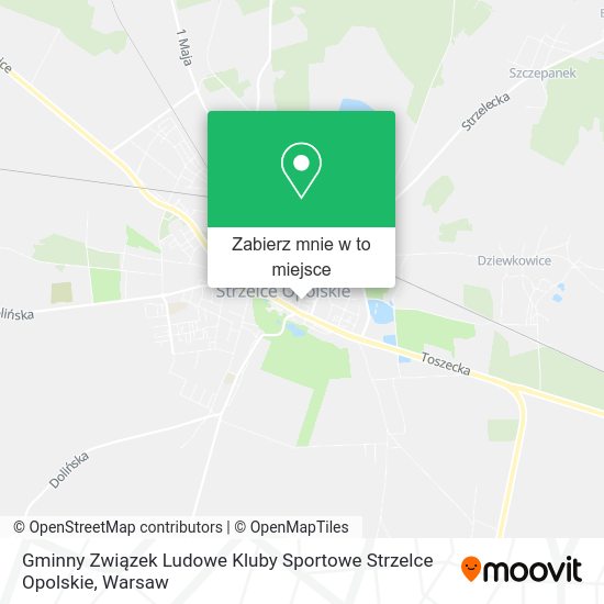 Mapa Gminny Związek Ludowe Kluby Sportowe Strzelce Opolskie