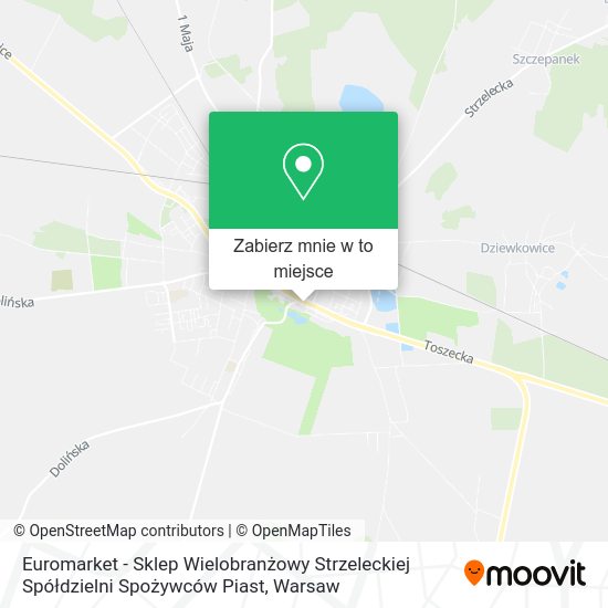 Mapa Euromarket - Sklep Wielobranżowy Strzeleckiej Spółdzielni Spożywców Piast