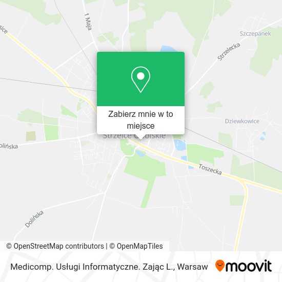 Mapa Medicomp. Usługi Informatyczne. Zając L.