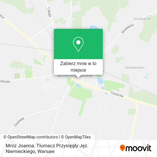 Mapa Mróz Joanna. Tłumacz Przysięgły Jęz. Niemieckiego