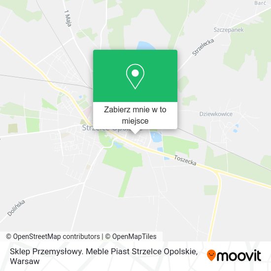 Mapa Sklep Przemysłowy. Meble Piast Strzelce Opolskie