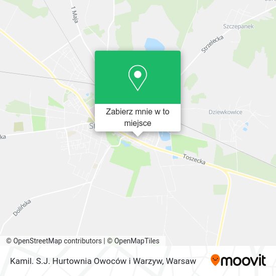 Mapa Kamil. S.J. Hurtownia Owoców i Warzyw