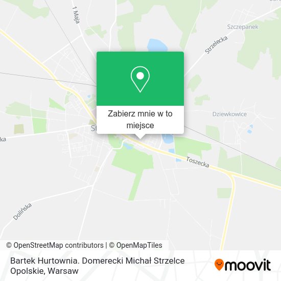 Mapa Bartek Hurtownia. Domerecki Michał Strzelce Opolskie