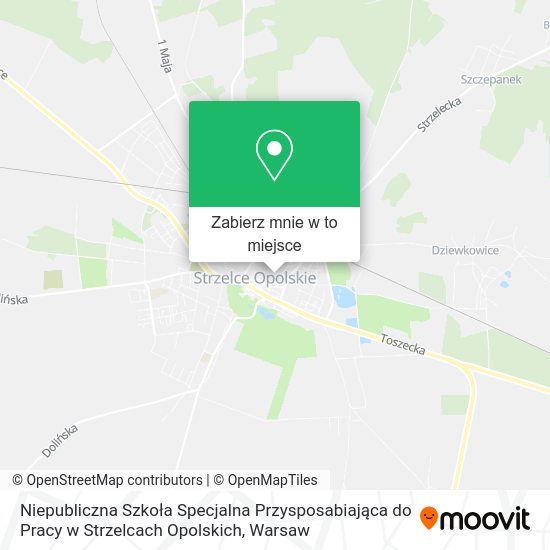 Mapa Niepubliczna Szkoła Specjalna Przysposabiająca do Pracy w Strzelcach Opolskich